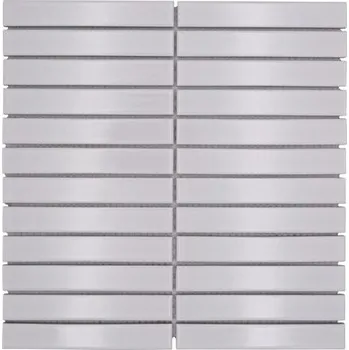Obklad Keramická mozaika, keramická dlaždice šedé proužky lesklá