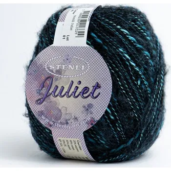 Stenli Příze Juliet - 26 černo-tyrkysová