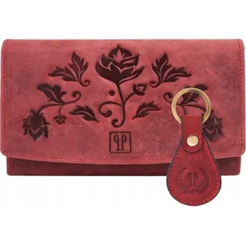 Paolo Peruzzi dámská peněženka z pravé kůže červená