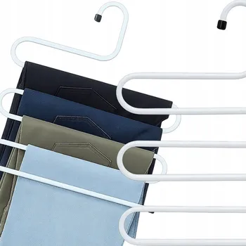 Věšák ORGANIZÉR / VĚŠÁK NA KALHOTY A OBLEČENÍ - AŽ PRO 5 KALHOT - ROBUSTNÍ, DO SKŘÍNĚ