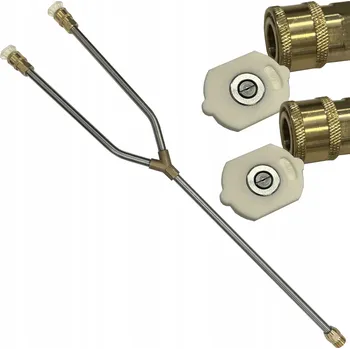 Příslušenství pro vysokotlaký čistič Dvojitý nástavec / kopí k tlakové myčce + trysky 40° se závitem M22 x 1,5