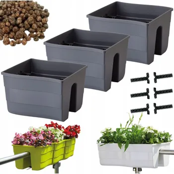 Obraz Květináč plast šedý DIKEL 29,5 cm x 29 x 20 cm