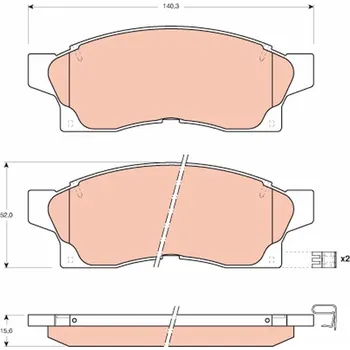 Brzdová destička Sada brzdových destiček, kotoučová brzda LUCAS GDB877
