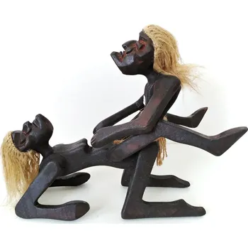 Etno soška Kamasutra primitiv 1 Dřevo 22cm