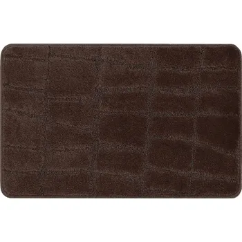 Koupelnová předložka KOUPELNOVÁ PŘEDLOŽKA MĚKKÁ TMAVĚ HNĚDÁ PROTISKLUZOVÁ