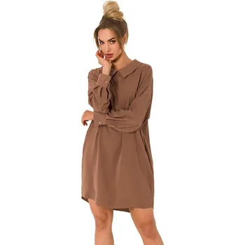 Dámské šaty Dámské tunikové šaty s límcem a řetízkem na zádech, XXL i240_177557_2:XXL