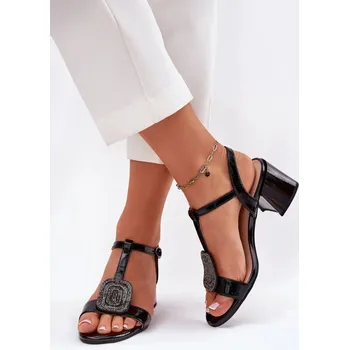 Dámské sandále Sandály na podpatku Step in style s krystalovým zdobením, 36 i240_213183_2:36