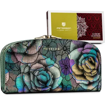 Peterson dámská peněženka z pravé kůže zelená PTN 42123-MD GREEN - pro ženy