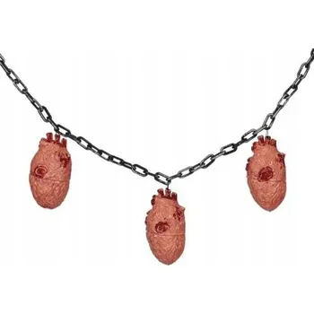 Náhrdelník NÁHRDELNÍK latexové SRDCE Halloween ŠAMAN Zombie