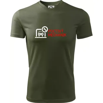 Pánské tričko Poctivý mechanik - Pánské triko Fantasy sportovní (dresovina) - M ( Khaki )