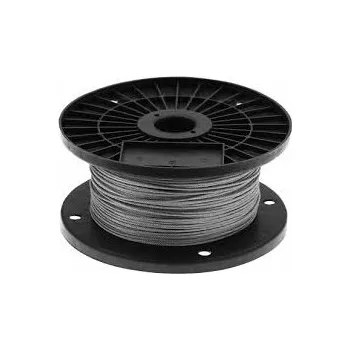 Lany 100m Ocelové lanko potažené PVC 6mm 6x19+FC pozinkované