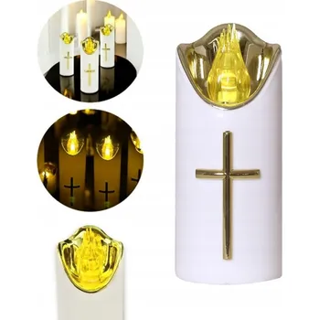 Svíčka LED vklad do hřbitovní svíčky Cortina 15 cm