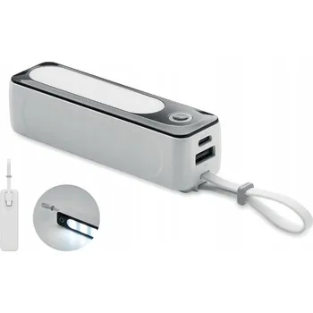 Powerbanka Powerbanka 2200 mAh + LED Svítilna | Přenosný nouzový akumulátor bílý
