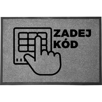 Rohožka Vstupní rohožka šedá Zadejte kód Vtipná dekorativní Dárek do domu