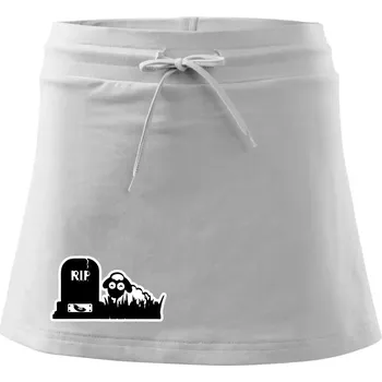 Dámská sukně RIP - Náhrobek - Jitrnice - Ovečka - Sportovní sukně - two in one - L ( Bílá )