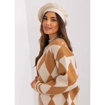 Čepice Světle béžová čepice s nášivkou, UNI i10_P72385_2:443_