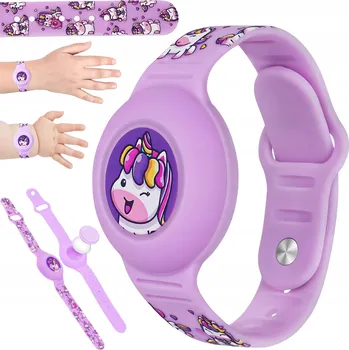 Pouzdro na mobilní telefon SILIKONOVÝ NÁRAMEK PRO DĚTI S POUZDREM PRO APPLE AIRTAG, NASTAVITELNÝ