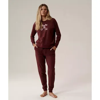 Pánské pyžamo Pyžamo Atlantic NLP-499 long/r S-2XL víno M