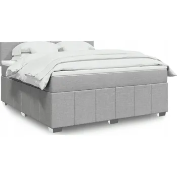 Ložnice Čalouněná dvoulůžková postel VidaXL 180x200, odstíny šedé