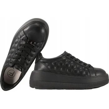 Dámské polobotky FILIPPO DP7285 DÁMSKÉ POLOBOTKY SNEAKERS NA PLATFORMĚ KOŽENÉ 38 Černá