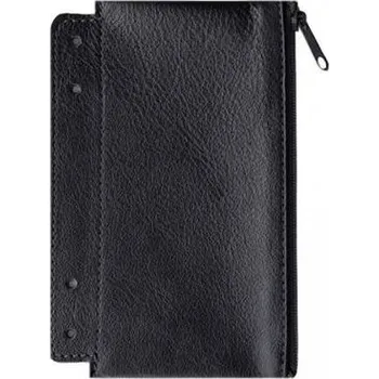 Diář ADK Obal do diářů A6 kožený na zip černý