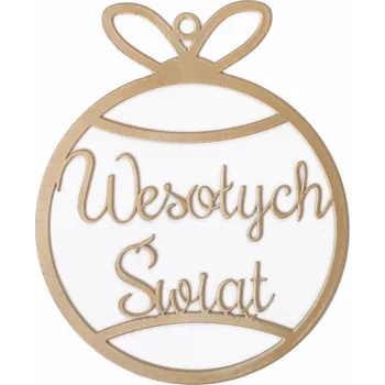 Vánoční dekorace KOVÁNOVÁ VÁNOČNÍ KOULE VÁNOČNÍ DEKORACE "Veselé Vánoce" - ZLATÁ SADA