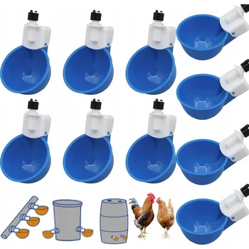 Pro ptáka AUTOMATICKÁ NAPÁJEČKA AUTOMATICKÝ VSTŘIK VODY PRO DRŮBEŽ SLEPICE HOLUBY 10 KS