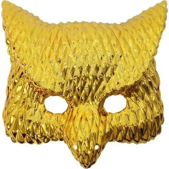 Karnevalová maska Zlatá zvířecí maska kočka plastový obličejový kryt s nastavitelnými gumičkami Halloweenský kostým Cosplay karnevalová maškarní party