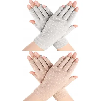 Rukavice DÁMSKÉ RUKAVICE S UV OCHRANOU, VELMI TENKÉ BEZPRSTÉ RUKAVICE, 2 páry