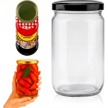 Sklenice Sklenice s víčkem Superbutelki, průměr 82 mm, 12 ks