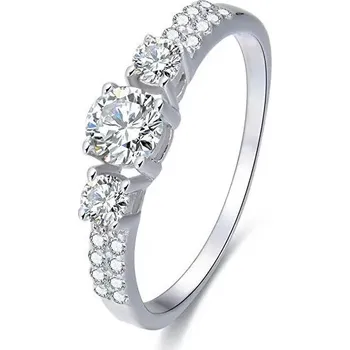 Prsten Stříbrný prstýnek Beneto s krystaly AGG197