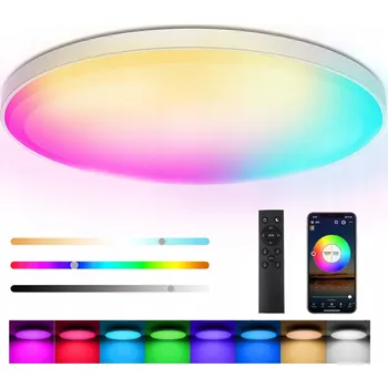 Stropní Svítidlo stropní svítidlo LED RGB s aplikací BLUETOOTH TIMER Dálkový Ovladač 24W 30 cm