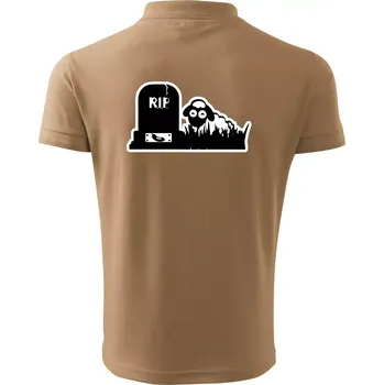 Pánská košile RIP - Náhrobek - Jitrnice - Ovečka - Polokošile pánská Pique Polo 203 - 3XL ( Písková )