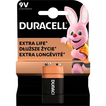 Článková baterie Alkalická baterie Duracell 9V (6F22) 1 ks