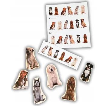 Dřevěná hračka Pejsci na opisování, dřevěná Montessori vzdělávací hračka