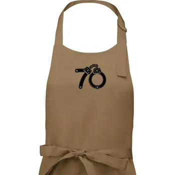 Kuchyňská zástěra Narozeninové tričko pro policajta - pouta 70 - Dámská zástěra na vaření - Univerzální velikost ( Cappuccino )