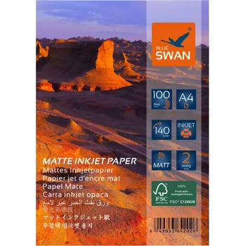 Fotopapír Matný fotografický papír Blue Swan A4 140 g/m² 100 ks oboustranný