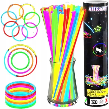 Vrták Fluorescenční náramek Karwil, vícebarevný, plastový, 50 ks