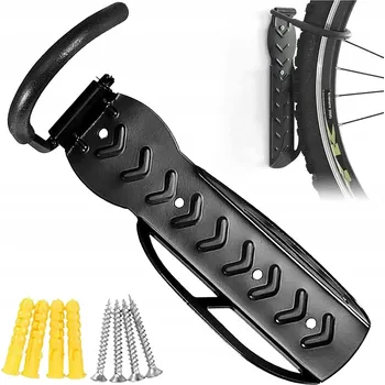 Věšák Nástěnný držák na kolo Przydasie.pl, kovový, černý, nosnost 30 kg