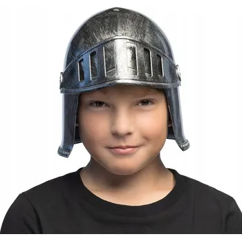 Karnevalový kostým Rytířská helma pro děti stříbrná