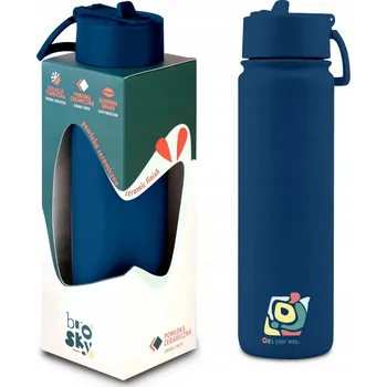 Obraz Brosky Abstraktní Tmavě modrá ocelová termoska s brčkem 680 ml