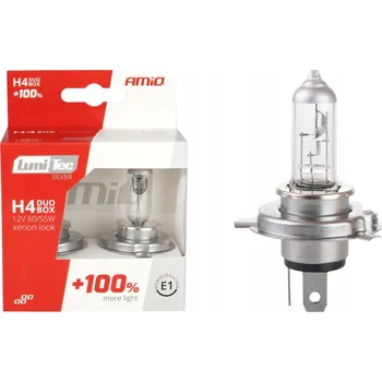 Autožárovka Žárovky Amio LumiTec Silver H4 60W 2 ks