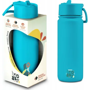 Obraz Brosky Abstraktní modrá ocelová termoska s brčkem 550 ml