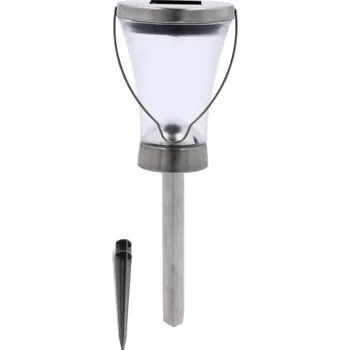 Venkovní osvětlení Solární lampa Martom , stříbrná, 38,5 cm, 1 ks