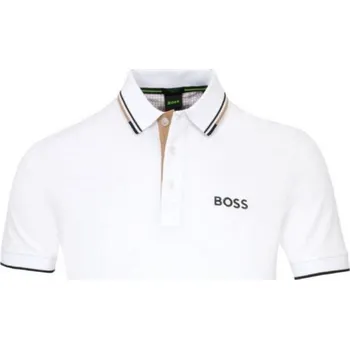 Pánská košile Boss Paddy Pro Natural pánská polokošile bílá, XL i476_10660561