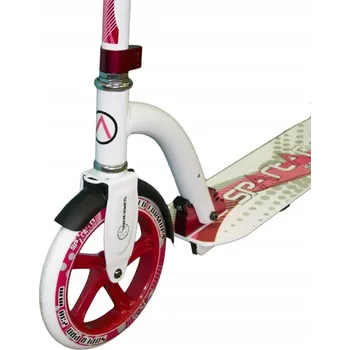 Koloběžka SKLÁDACÍ MĚSTSKÁ KOLOBĚŽKA S VELKÝMI KOLEČKY 230MM A ODPRUŽENÍM, BÍLÁ