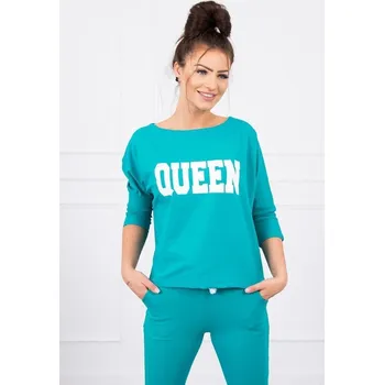 Dámská halenka Zelená sada Queen s potiskem - halenka a kalhoty, UNI i519_17608-U
