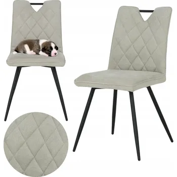 Jídelní židle Židle HowHomely béžová látka 1 ks