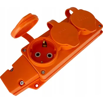 Elektrická zásuvka Zásuvka, Hermetická prodlužovací šňůra Horoz Electric oranžová