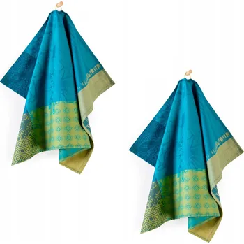 Utěrka ZWOLTEX BOUQUET Kuchyňský set utěrka 2ks tyrkysová 50x70
